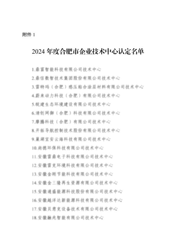 合工信科技〔2024〕130號(hào)關(guān)于公布2024年度合肥市新認(rèn)定和評(píng)價(jià)合格企業(yè)技術(shù)中心名單的通知_02.png